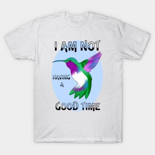 I Am Not Having a Good Time Hummingbird T-Shirt